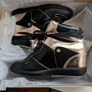 Michael Kors Nikko high top wedge sneakers BNIB